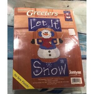 NIP Janlynn 1416 Let is Snow Greeters Plastic Canvas No Sew Finish New in Pkg B9
